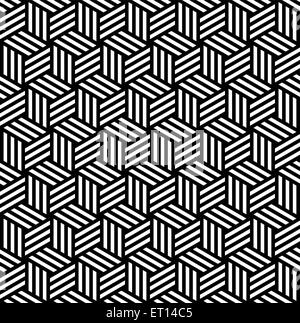 Isometrica astratta cubo 3d forme pattern seamless sfondo. Ideale per il disegno di tessuto, la carta di avvolgimento di stampa e sito web Illustrazione Vettoriale