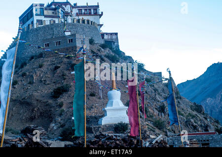 Il monastero di Ki Spiti Valley Himachal Pradesh India Asia Foto Stock