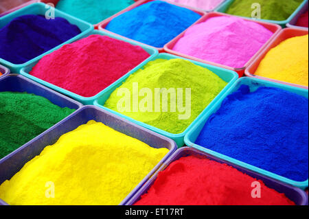 Holi Festival colori in vendita India Foto Stock