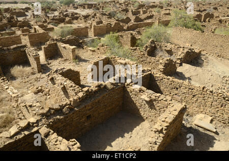 Villaggio abbandonato in Kuldhara vicino a Jaisalmer in Rajasthan in India Foto Stock