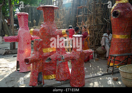 Le effigi di Ravan Jodhpur Rajasthan India Asia Foto Stock
