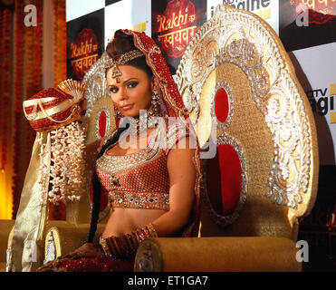 Rakhi Sawant, ballerino indiano, modello indiano, attrice indiana, ospite indiano del colloquio della televisione, India, Asia Foto Stock