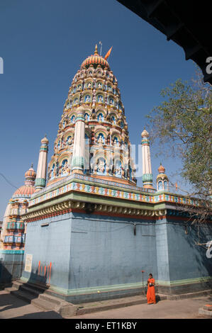 Tempio di Jagdamba, tempio indù, Siddhatek, Siddhtek, Jalalalpur, Karjat, Maharashtra, India, Asia, Asia, Indiana Foto Stock