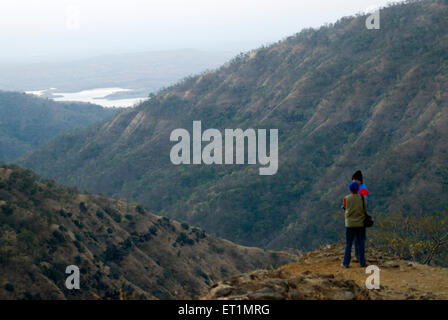 Punto di Bhimkund, Chikhaldara, stazione collinare, catena di Satpura, altopiano Deccan, Amravati, Maharashtra, India, Asia Foto Stock