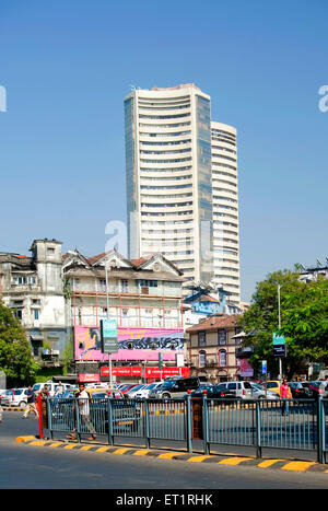 Bombay Stock Exchange e vecchio edificio a kala ghoda chowk ; Bombay ; Mumbai ; Maharashtra ; India Foto Stock