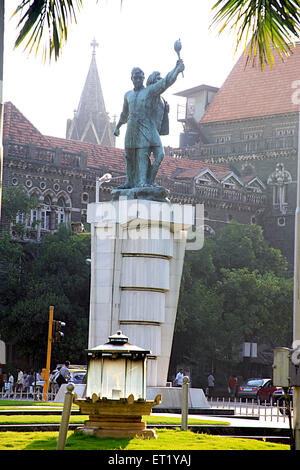 Memoriale di Hutatma ; Hutatma Chowk ; Statua del Martire ; Piazza dei Martiri ; Churchgate ; Bombay ; Mumbai ; Maharashtra ; India ; Asia ; Asiatico ; indiano Foto Stock