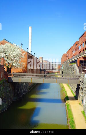 Canale di Georgetown a Washington DC Foto Stock