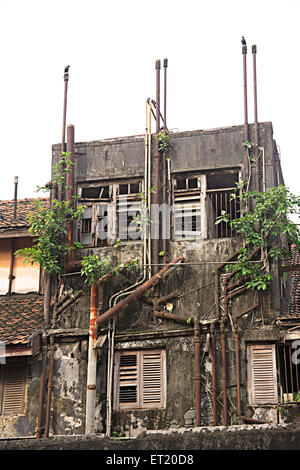 Old Building ; Sitaram Podar Road ; Fanas Wadi ; Girgaon ; Charni Road ; Bombay ; Mumbai ; Maharashtra ; India ; Asia ; Asia ; Asia ; Indiana Foto Stock