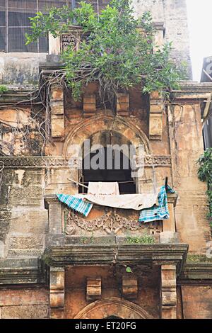 Vecchia costruzione ; Bhangwadi ; Kalbadevi Road ; Marine lines ; Bombay ; Mumbai ; Maharashtra ; India ; Asia ; Asia ; Asia ; Indiana Foto Stock