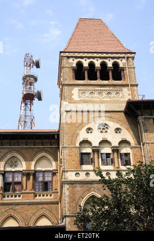 Ufficio centrale del telegrafo, BSNL, Flora Fountain, Hutatma Chowk, Veer Nariman Road, Churchgate, Bombay, Mumbai, Maharashtra, India, Asia, Asia, India Foto Stock