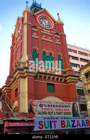 Sir Stuart Hogg Market, nuovo mercato, Hogg Market, torre dell'orologio, Dharmatala, Taltala, Calcutta, Kolkata, Bengala Occidentale, India, Asia Foto Stock