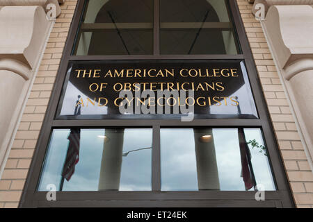 Collegio americano di ostetrici e ginecologi - Washington DC, Stati Uniti d'America Foto Stock