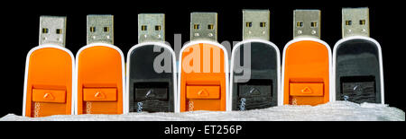Molte unità thumb in una riga Foto Stock
