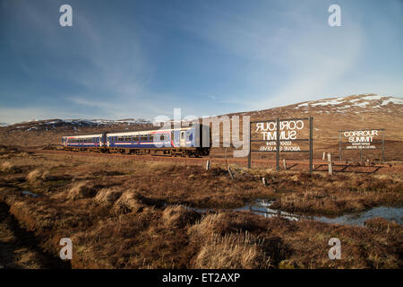 Il Corrour West Highland railway vertice. Foto Stock