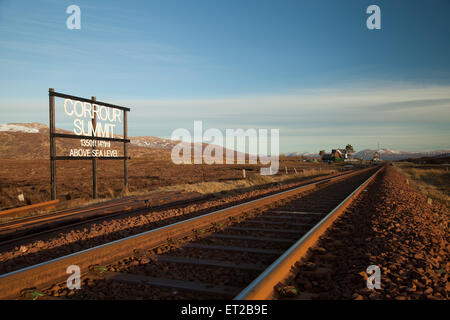 Il Corrour West Highland railway vertice. Foto Stock