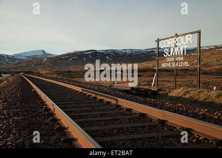 Il Corrour West Highland railway vertice. Foto Stock