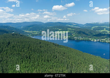 Titisee-Neustadt, Germania, vista sull'Ttisee dall'aria Foto Stock