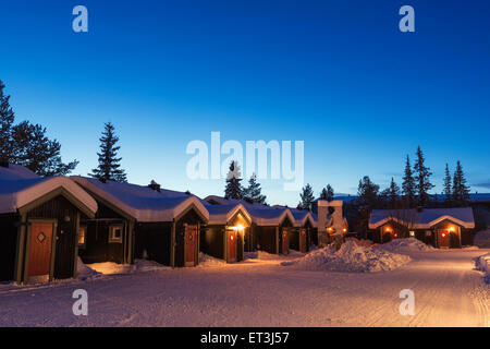 Circolo Polare Artico, Lapponia, Scandinavia, Svezia, Kiruna, Ice Hotel camere calde Foto Stock