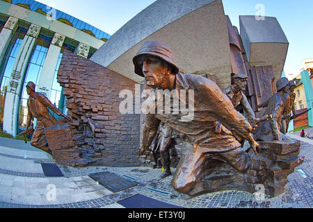 Insurrezione di Varsavia monumento (Pomnik Powstania Warszawskiego) nel Plac Krasinskich a Varsavia, Polonia Foto Stock