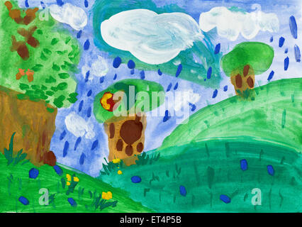 bambini pittura con acquerelli a scuola 30563414 Stock Photo su Vecteezy