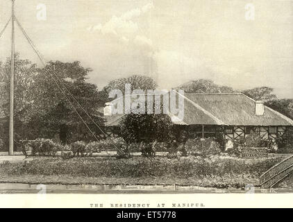 Il residency 11 aprile 1891 a Manipur ; India Foto Stock