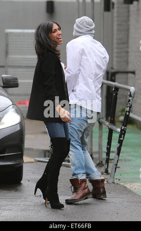 Fiona Wade, Michelle Hardwick e Matthew Wolfenden al di fuori della ITV Studios con: Fiona Wade, Matthew Wolfenden dove: Londra, Regno Unito quando: 12 Dic 2014 Credit: rocciosa/WENN.com Foto Stock