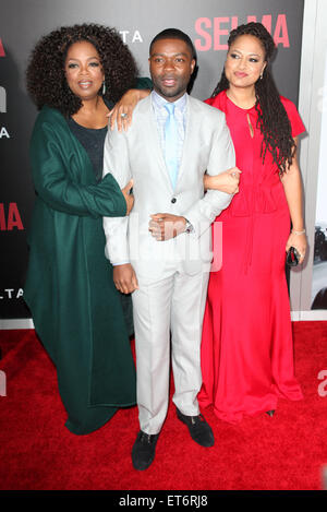 New York premiere di 'Selma' al Teatro Ziegfeld - tappeto rosso arrivi con: Oprah Winfrey, David Oyelowo, Ava DuVernay dove: la città di New York, New York, Stati Uniti quando: 14 Dic 2014 Credit: PNP/WENN.com Foto Stock