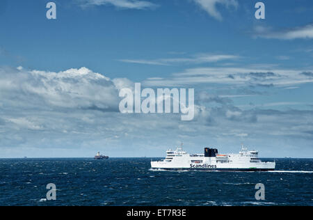 Puttgarden, Germania, un Scandlines traghetto sul mar Baltico Foto Stock