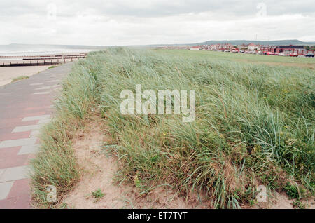 Redcar fronte mare, 13 luglio 1998. Foto Stock