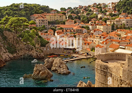 West Bay di Dubrovnik La città vecchia in Croazia Foto Stock