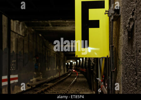 Berlino, Germania Berlino sconosciuto tunnel della metropolitana Foto Stock