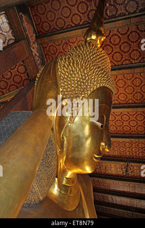 Il Tempio del Buddha Reclinato, Wat Pho Thailandia Foto Stock