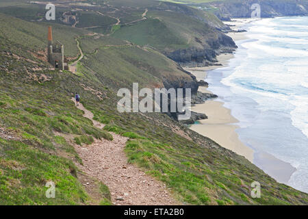 Wheal Coates miniera di stagno vicino a St Agnes Foto Stock