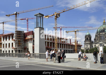 Berlino, Germania, sito Berliner Schloss - Humboldt Forum Foto Stock