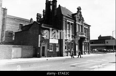 Nelson Arcade, Stockton, ex Register Office ora un completo rinnovato centro commerciale e alloggiamento della terrazza ristorante Cafe. 18 settembre 1980. Foto Stock