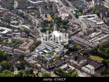 Vista aerea di una nuova Università di Greenwich edificio nel Greenwich, Londra SE10, Regno Unito Foto Stock