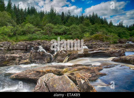 Fiume Orchy, Glen Orchy, Scozia. Foto Stock