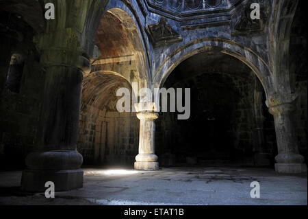 Architettura shot con l antica chiesa ortodossa Haghpat monastero in Armenia Foto Stock