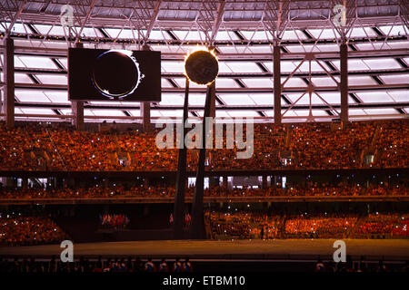 Baku in Azerbaijan. 12 Giugno, 2015. Giochi Europei cerimonia di apertura. Credito: Elmar Mustafayev/Alamy Live News Foto Stock