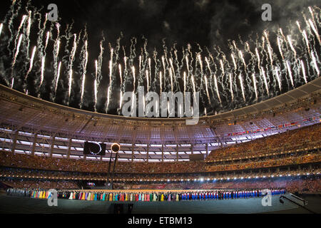 Baku in Azerbaijan. 12 Giugno, 2015. Giochi Europei cerimonia di apertura. Credito: Elmar Mustafayev/Alamy Live News Foto Stock