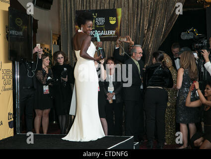 Celebrità frequentare la ventunesima edizione del SAG Awards - Press Room a Los Angeles Shrine Exposition Center. Dotato di: Viola Davis dove: Los Angeles, California, Stati Uniti quando: 22 Gen 2015 Credit: Brian A/WENN.com Foto Stock