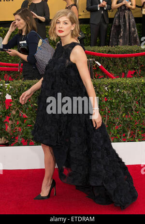 Celebrità frequentare la ventunesima edizione del SAG Awards - tappeto rosso al Los Angeles Shrine Exposition Center. Dotato di: Rosamund Pike dove: Los Angeles, California, Stati Uniti quando: 22 Gen 2015 Credit: Brian A/WENN.com Foto Stock