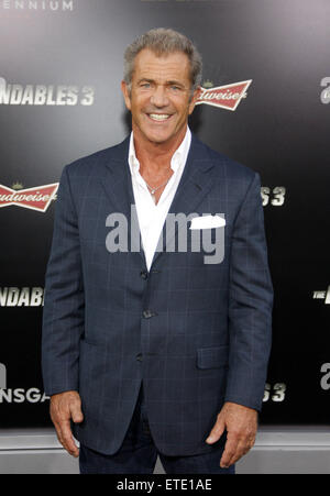 Mel Gibson presso il Los Angeles premiere di 'La sostituzione delle parti soggette a usura 3" tenutasi presso la leva TCL Chinese Theatre di Los Angeles il 11 agosto, 2014 Foto Stock