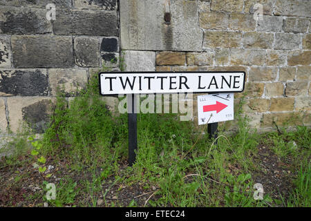 Twitter Lane è a Waddington nel Ribble Valley, Lancashire Foto Stock