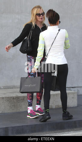 Eva Longoria e Melanie Griffith pranzare insieme a Grasias Mardre su Melrsose dopo lo shopping insieme a Maxfields dotate: Eva Longoria, Melanie Griffith dove: Los Angeles, Stati Uniti quando: 03 Feb 2015 Credit: WENN.com Foto Stock