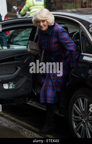 Il Principe di Galles e la duchessa di Cornovaglia visita tecnica lavoratori Guild su Queen Square. Dotato di: Camilla, la duchessa di Cornovaglia dove: Londra, Regno Unito quando: 05 Feb 2015 Credit: Daniel Deme/WENN.com Foto Stock