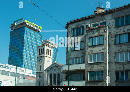 Le torri gemelle Momo e Uzeir a Sarajevo Foto Stock