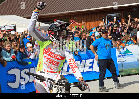 Greg Minnaar UCI Mountain Bike World Cup a Fort William, in Scozia il 6-7 giugno 2015 Foto Stock