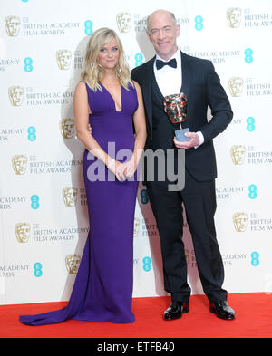 EE British Academy Film Awards (BAFTA) presso la Royal Opera House - sala stampa dotata di: Reese Witherspoon, JK Simmons dove: Londra, Regno Unito quando: 08 Feb 2015 Credit: WENN.com Foto Stock