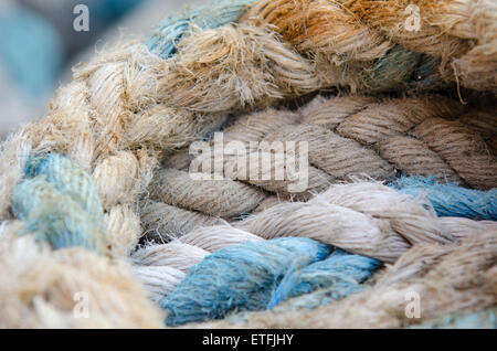 Close-up da marinai di corda. Foto Stock